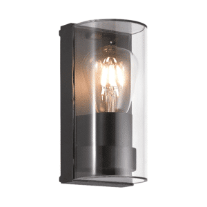 Flint Wall Lamp Curved, 1 x E27, IP65, Anthracite, 2yrs Warranty