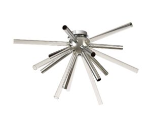 Orion Semi-Flush 8 Light G9, Clear & Chrome/Polished Chrome