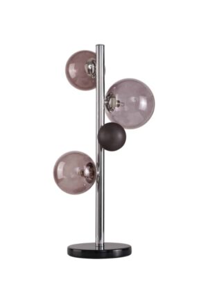 Palenti table lamp 3 x g9 polished chrome-smoked glass