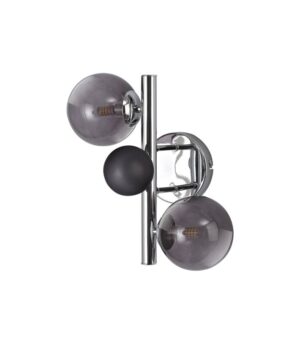 Palenti Wall Lamp, 2 x G9, Polished Chrome/Smoked Glass