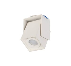 Picaso Adjustable Square Spotlight, 1 Light GU10, Sand White, Cut Out: 62mm
