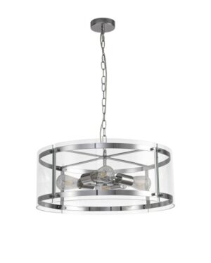 Ramad Pendant, 4 Light E27, Polished Chrome