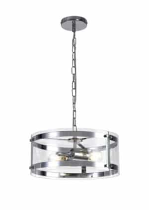 Ramad Pendant, 2 Light E27, Polished Chrome