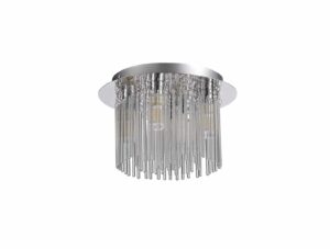 Samantha Ceiling Light, 4 x G9, IP44, Polished Chrome/Clear Glass