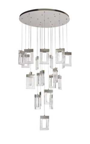 Solas Pendant 5M, 21 x 4.5W LED, 3000K, 3360lm, Polished Chrome, 3yrs Warranty