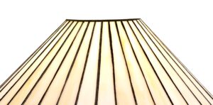 Tiff-18 Tiffany 30cm Non-electric Shade Suitable For Pendant/Ceiling/Table Lamp, Amber/Cream/Crystal
