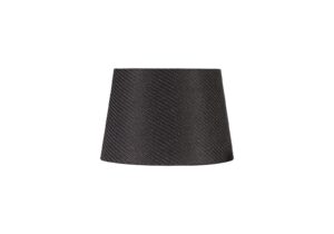 Vito Round, 240/300 x 200mm Fabric Shade, Charcoal Grey/White Laminate