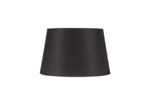 Vito Round, 280/350 x 220mm Fabric Shade, Charcoal Grey/White Laminate