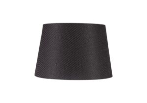 Vito Round, 320/400 x 260mm Fabric Shade, Charcoal Grey/White Laminate