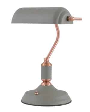 Waterford Table Lamp 1 Light With Toggle Switch, Sand Grey/Copper