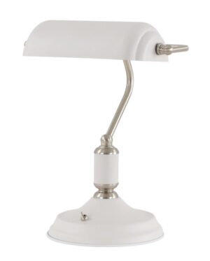 Waterford Table Lamp 1 Light With Toggle Switch, Satin Nickel/Sand White