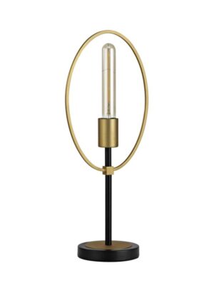 Xara Table Lamp, 1 Light E27, Sand Gold/Matt Black