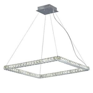 Galaxy Pendant Square Large 36W LED 4000K Polished Chrome/Crystal