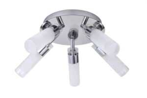 Saturn 5 Light Bathroom Ceiling Light Polished Chrome