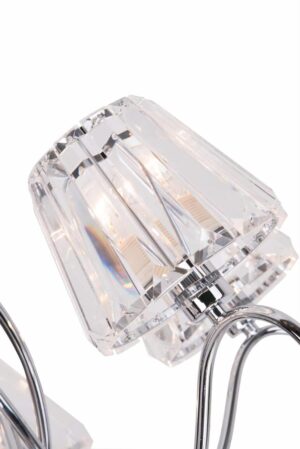 Senza 5 Light Polished Chrome with Crystal Shades