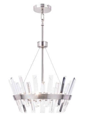 Strata 3 Light Crystal Pendant Satin Chrome