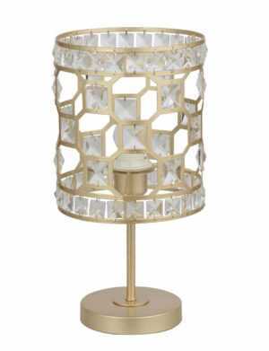 Diana 1 Light Crystal Table Lamp Champagne Gold