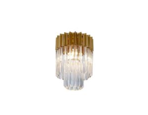 Aridius Ceiling Round 3 Light E14, Brass/Clear Glass