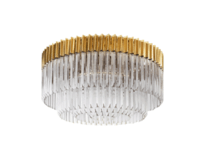 Aridius Ceiling Round 12 Light E14, Brass/Clear Glass