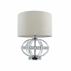 Laura Polished Chrome Crystal Table Lamp
