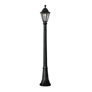 Artu'/Rut Black Clear E27 8.5W Med Height Single Post Light