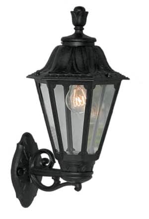 Bisso/Rut Black Clear E27  Wall Light