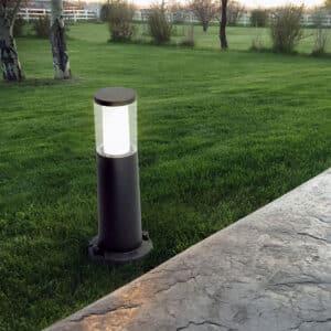 Carlo 400mm Black Clear LED 3.5W CCT Bollard Post Light