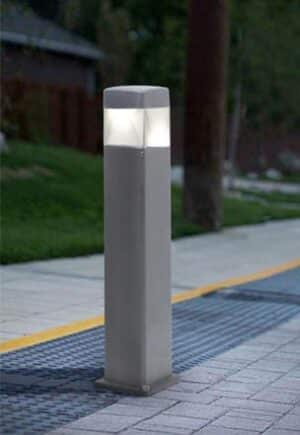 Elisa 800mm Grey Clear LED 10WCCT Bollard Post Light