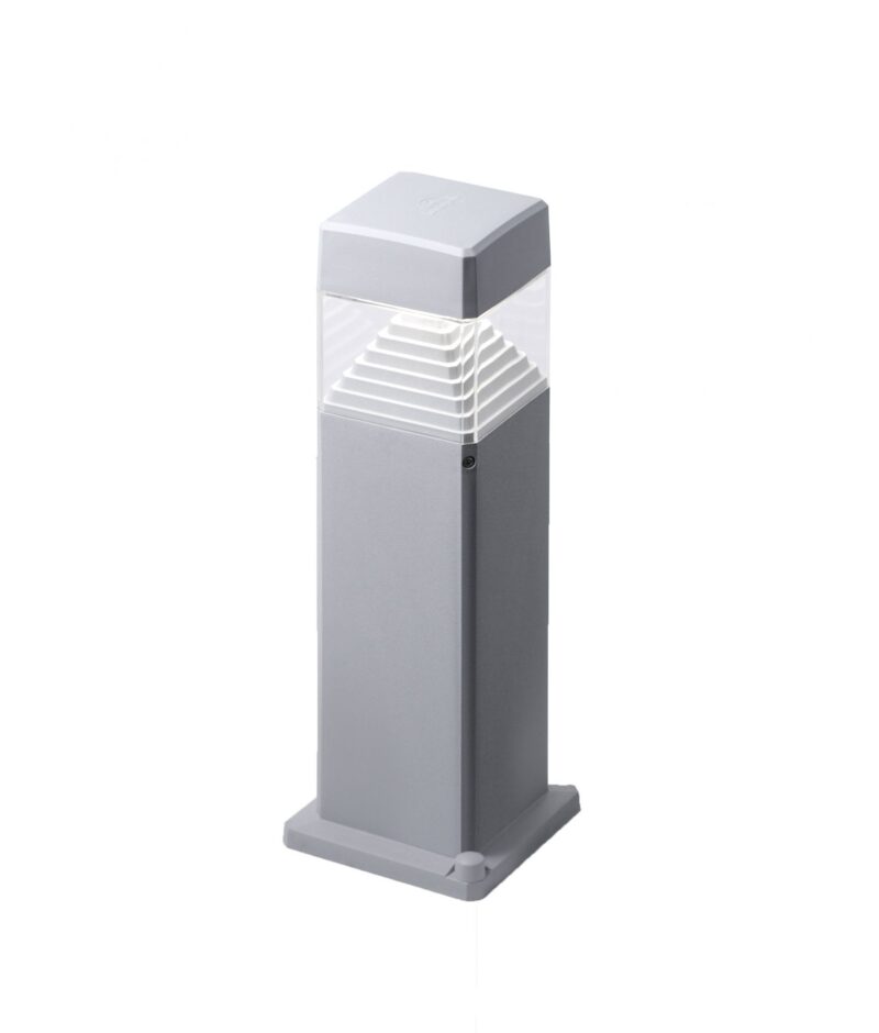 Ester 500 mm Grey Clear LED 7W CCT GX53 Bollard Post Light
