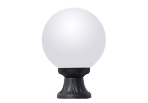 Mikrolot/G250 Black Base Opal Sphere E27 Post Top Light
