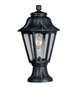 Mikrolot/Anna Black Clear E27 Post Top Light