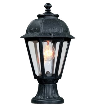 Mikrolot/Saba Black Clear E27 Post Top Light