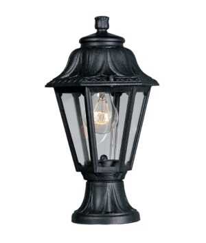 Minilot/Rut Black Clear E27 Post Top Light