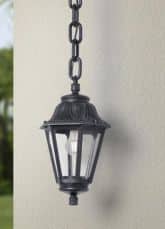 Sichem/Anna Black Clear E27 Chain Lantern