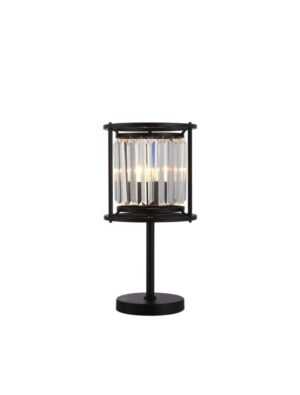 Kiko Table Lamp, 1 x E27, Satin Black / Clear