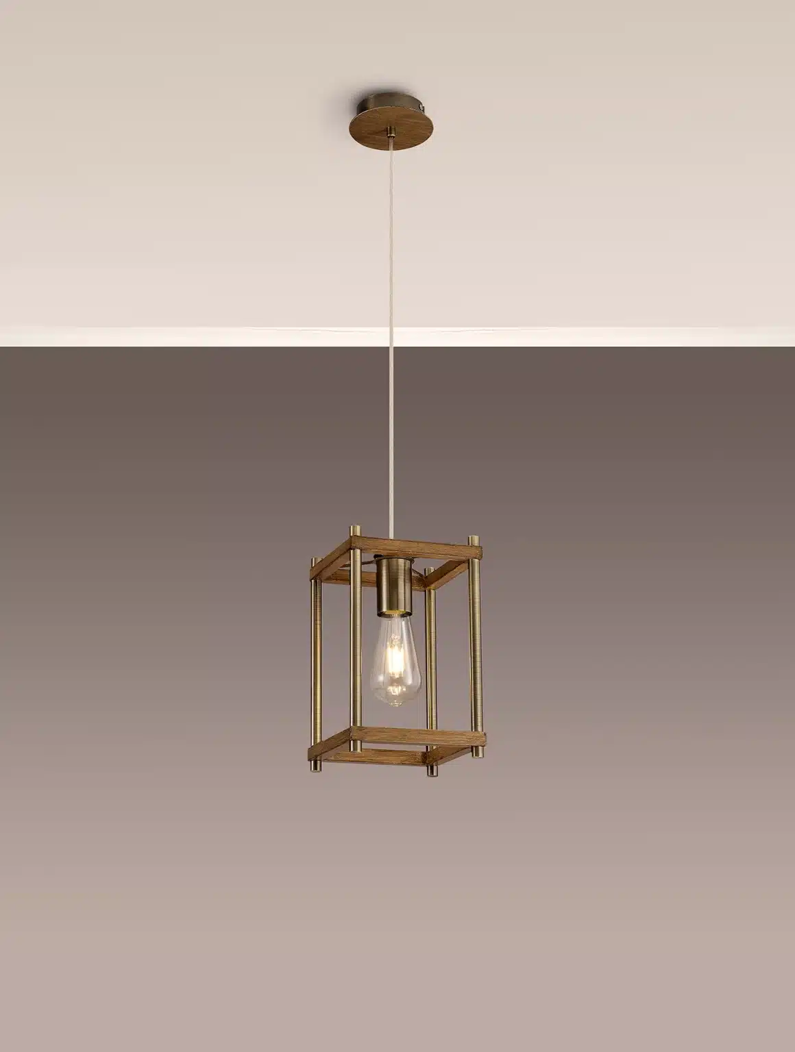 Medium Oak/Antique Brass