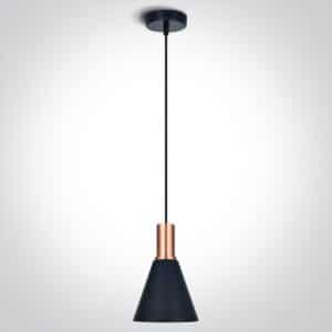 Trí Single E27 Black and Copper pendant.