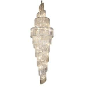 Isla 24 Light 2200mm Crystal Chandelier Chrome