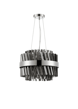 Estelle 10 Light G9, Pendant Round, Polished Nickel / Smoke