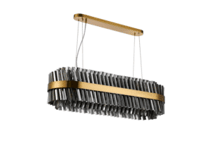 Estelle 24 Light G9, Pendant Oblong, Brass / Smoke Item Weight: 22.65kg