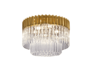 Aridius Ceiling Round 7 Light E14, Brass/Clear Glass