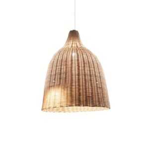 Haunt Wicker Pendant - Wood Finish