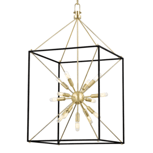 Glendale Extra Large Pendant/Modern Chandelier Thirteen Light Aged Brass
