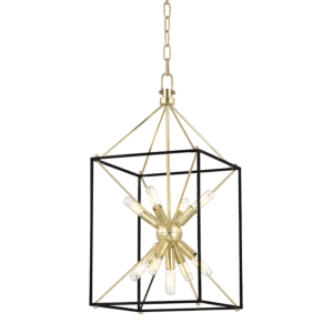Glendale Pendant Nine Light Aged Brass
