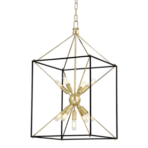 Glendale Large Pendant Nine Light Aged Brass
