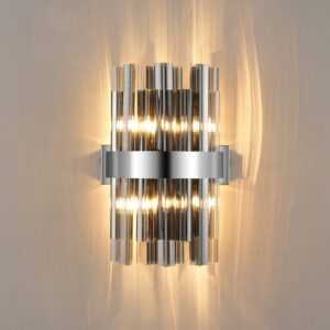 Estelle 4 Light G9, Wall Light, Polished Nickel / Smoke