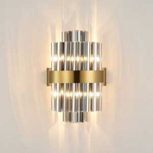 Estelle 4 Light G9, Wall Light, Brass / Smoke