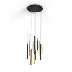 Cala Round 14 Light Pendant, 84W LED, 3000K, 5880lm, Sand White/Sand Black/Gold/Rust Brown, 3yrs Warranty