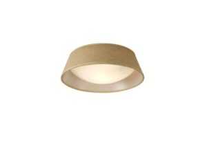 Sabina 2 Light Ceiling, Brown Linen Shade/White Acrylic