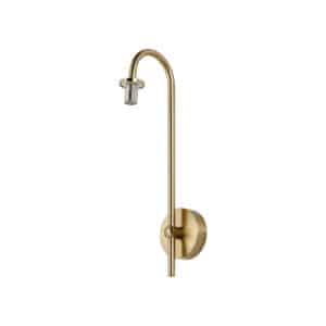 lori curved arm bathroom wall light
